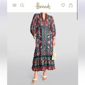 XXS Farm Rio Shell Print Satin Maxi